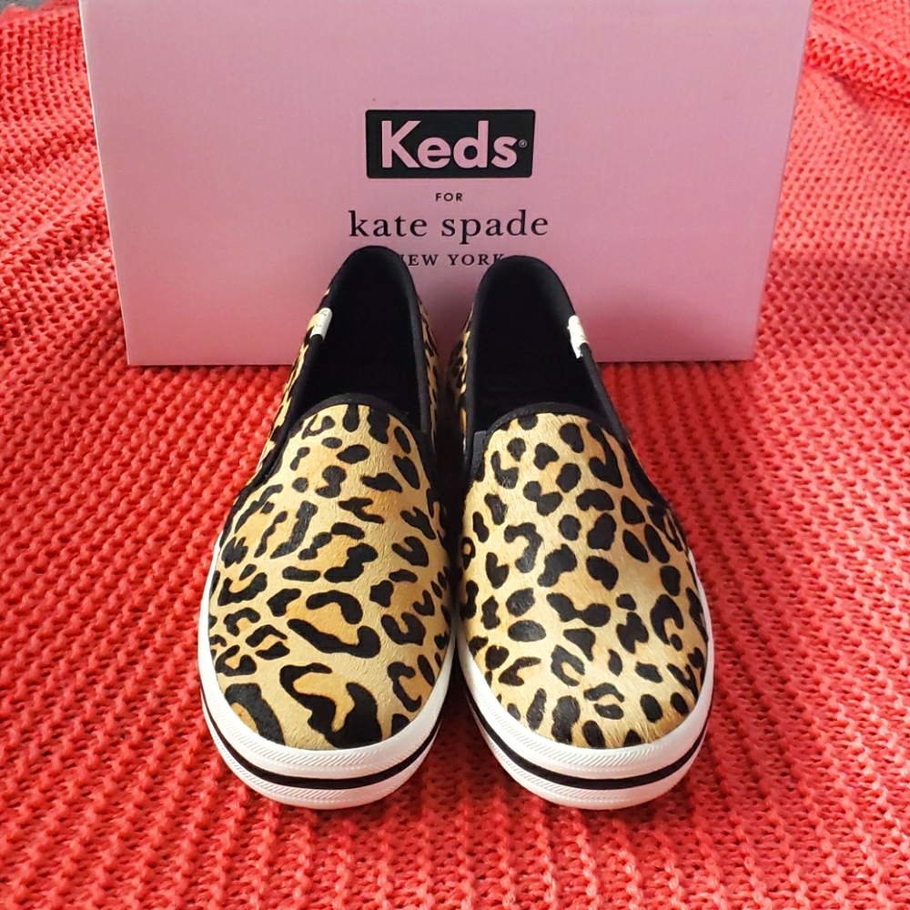 Keds x Kate Spade Leopard Print Slip on Sneakers